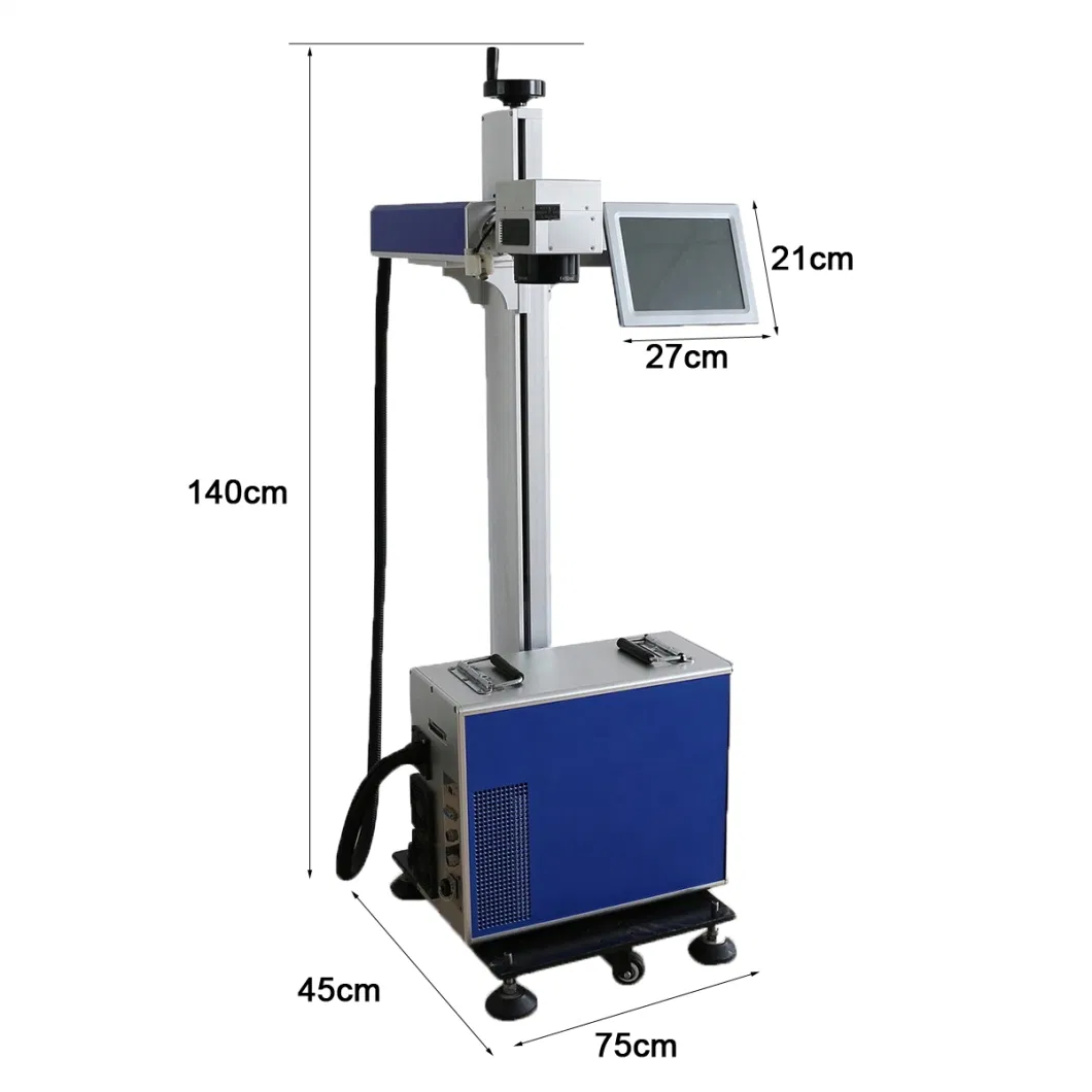 Online Fly Fiber CO2 UV Laser Marking Machine for Pipe Plastic Packages