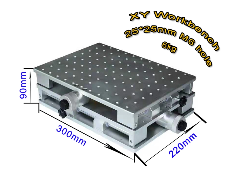 Laser Marking Machine Lift Platform 200X200mm One Dimensional Stainless Steel Adjustable Manual Lifting Table