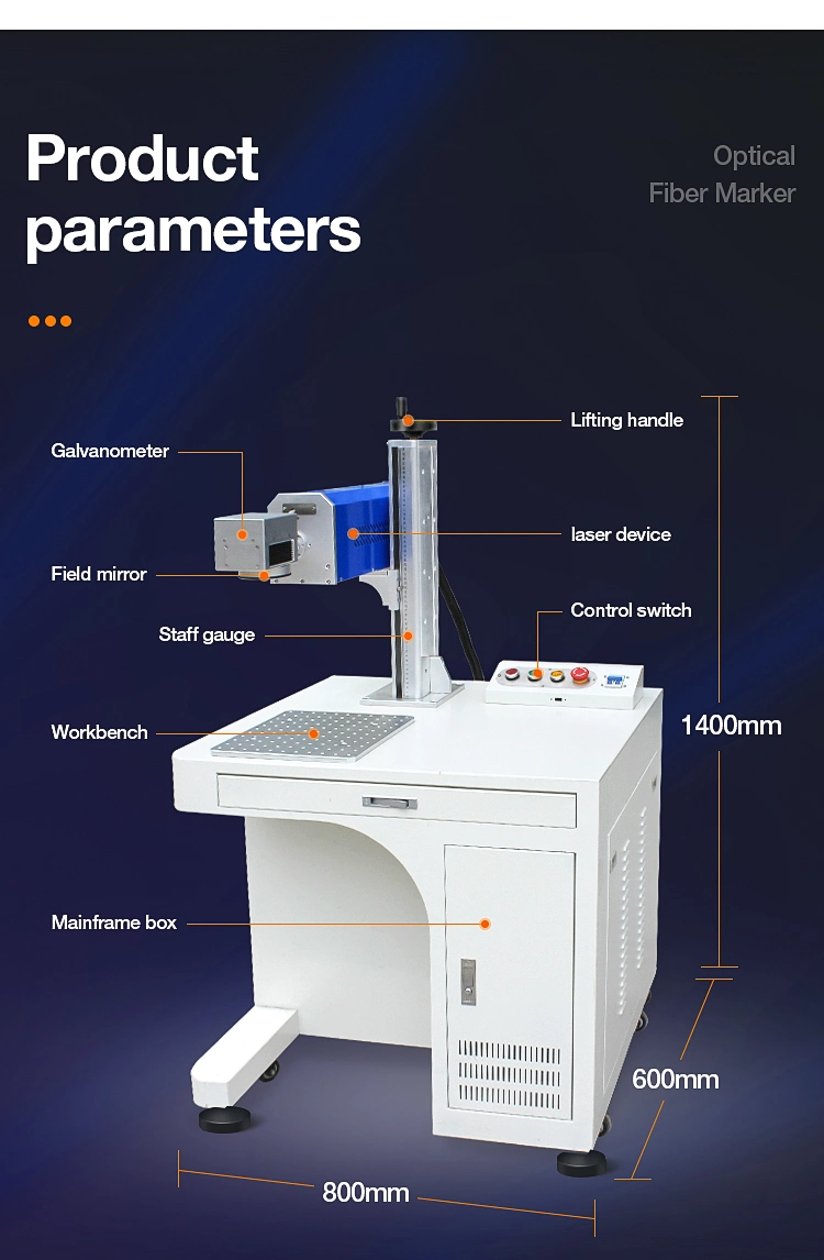 CO2 Laser Marking System Fiber Laser Marking Machine for Leather Paper Plastic