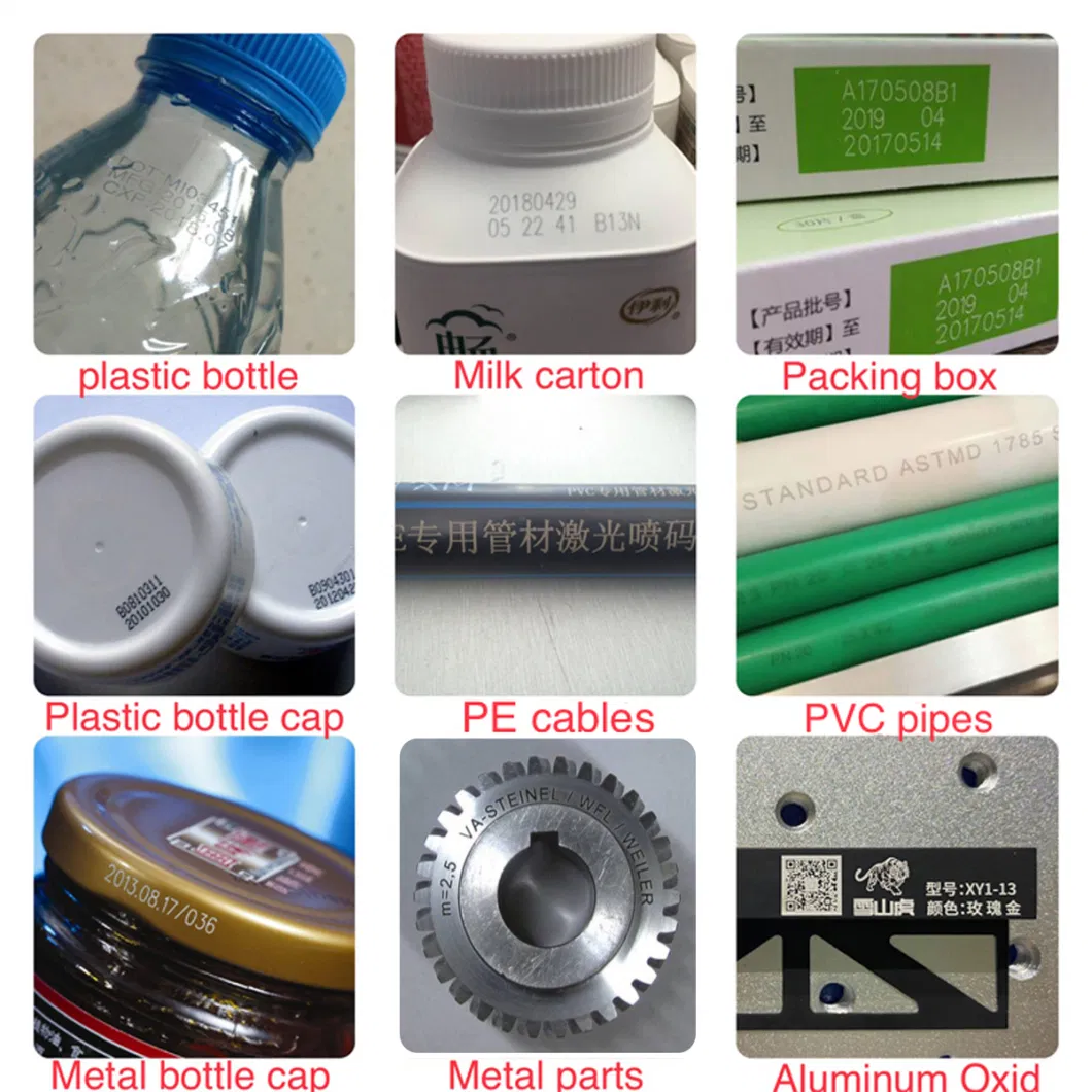 Online Fly Fiber CO2 UV Laser Marking Machine for Pipe Plastic Packages