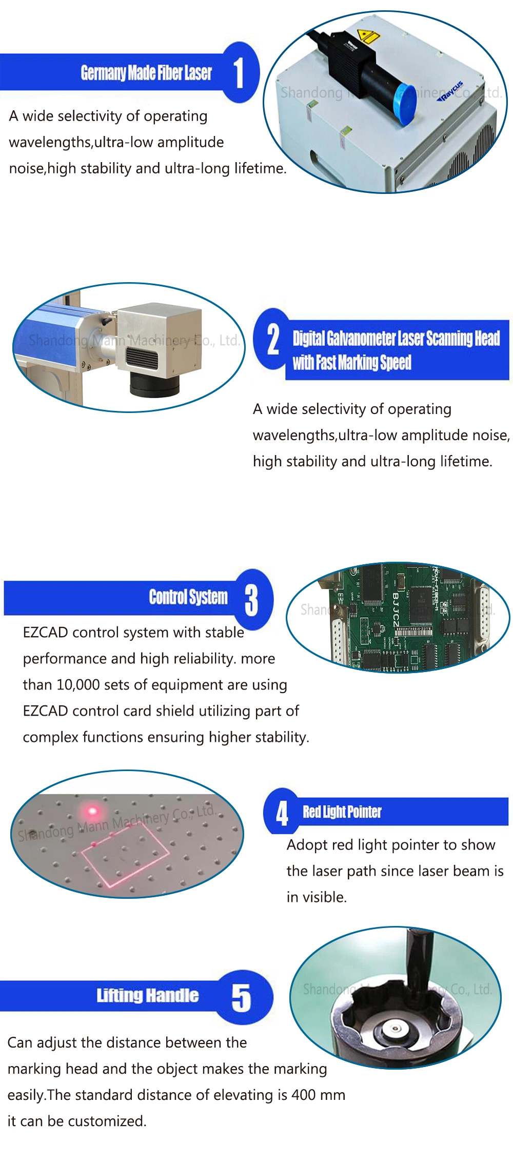 Air Cooling Fiber CO2 Laser Marking Machine for Leather Wood Acrylic