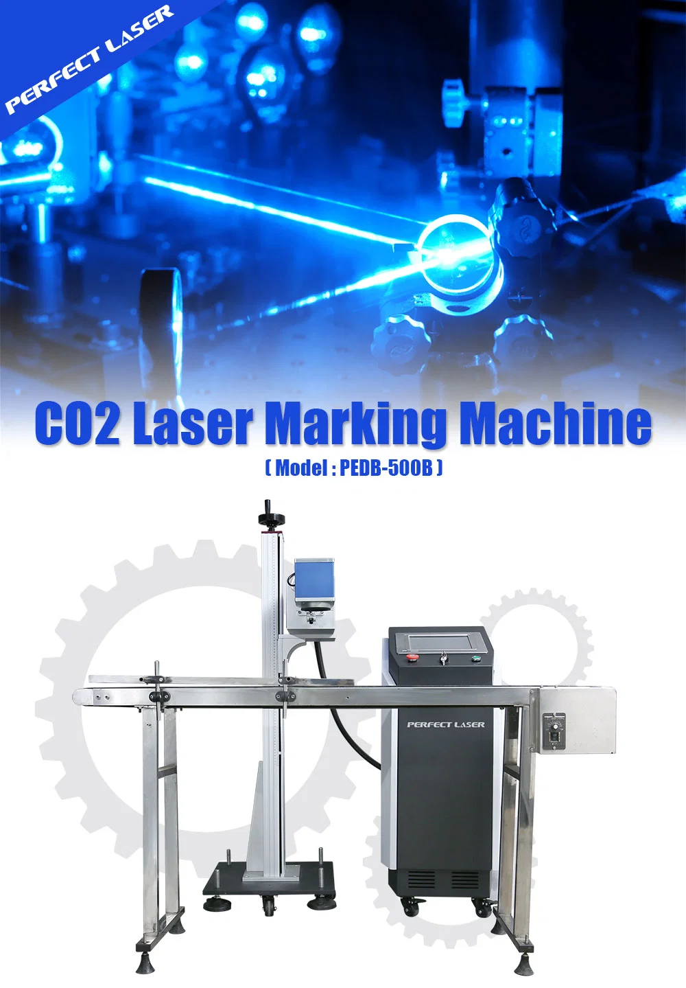 Perfect Laser - Date Online Flying CO2 Laser Marking Machine for Wood Plastic Leather