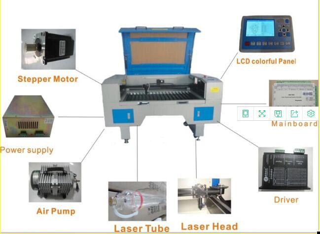 CO2 Laser Cutting Engraving Machine Yh1490 60W for Acrylic /Wood/Leather/Cloth/Plastic