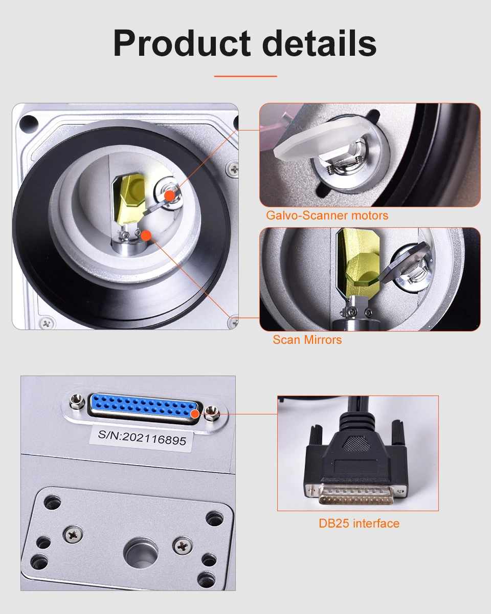 Startnow Fiber CO2 UV Laser Marking Machine Galvo Scanning Lens Galvo Head Set RC1001 Scanning Galvanometer Scanner