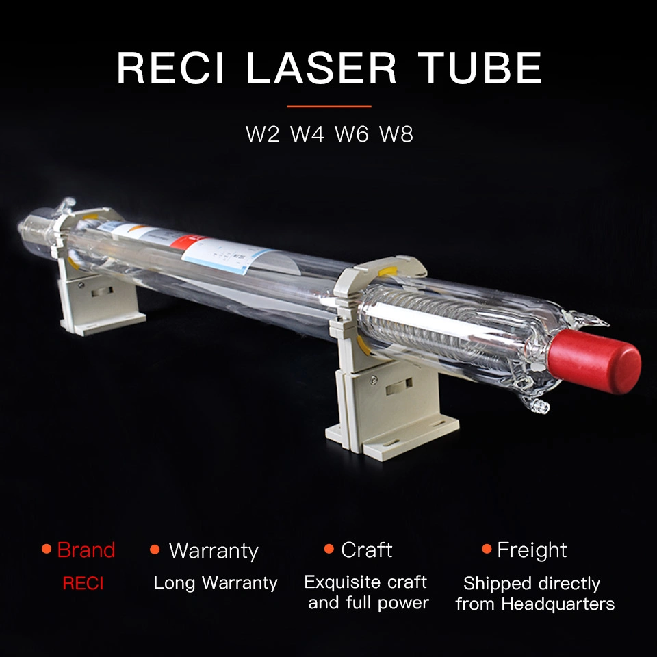 New Reci CO2 Laser Tube T1 75W Dia 65mm Wooden Packing Carving for CO2 Laser Lamp Engraving Machine Marking Cutter Spare Parts