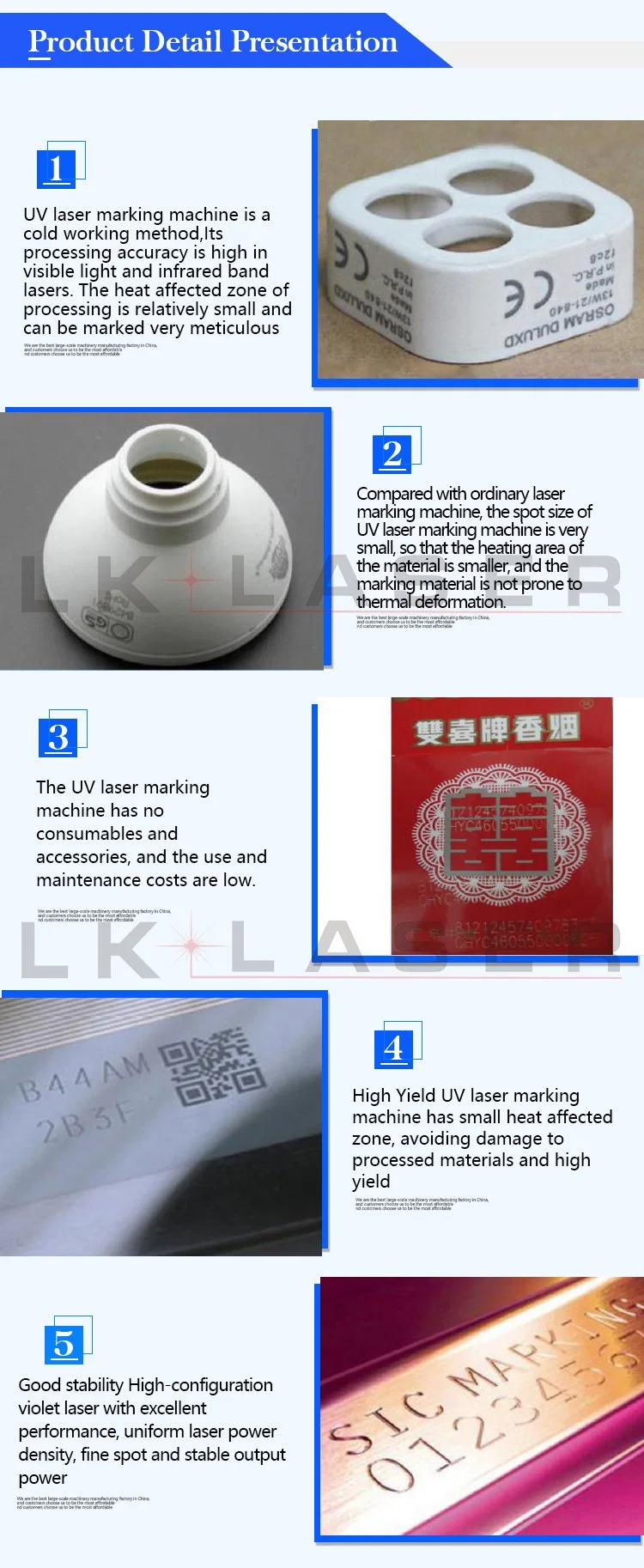 High Precision UV Laser Engraver/ Marker 3W 5W UV Laser Marking Machine on Glass Plastic