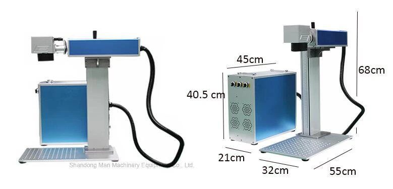 Split Type Portable CO2 Shoes Leather Laser Marking Cutting Machine