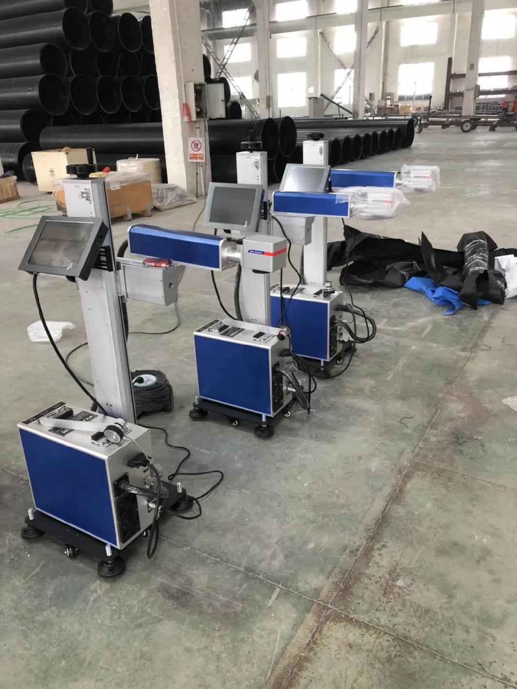 20/30/50/80W/100W 3D Color CO2 Fiber Production Line Galvo Fiber Laser Printer Marking CNC Engraving Machine for PVC PE Pipe