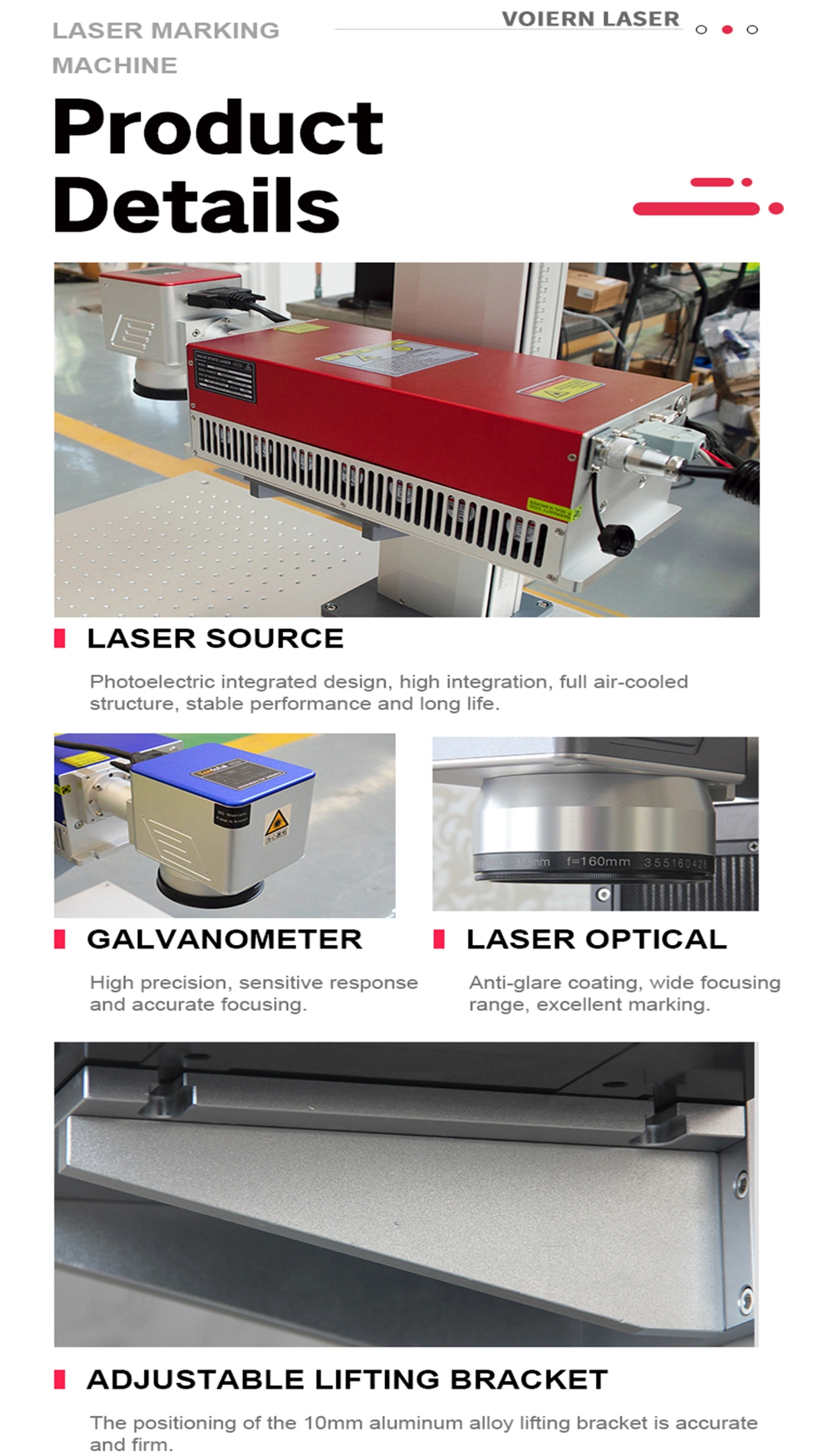 20/30/50/80W 3D Color CO2 UV Fiber Production Line Galvo Fiber Laser Marking Machine