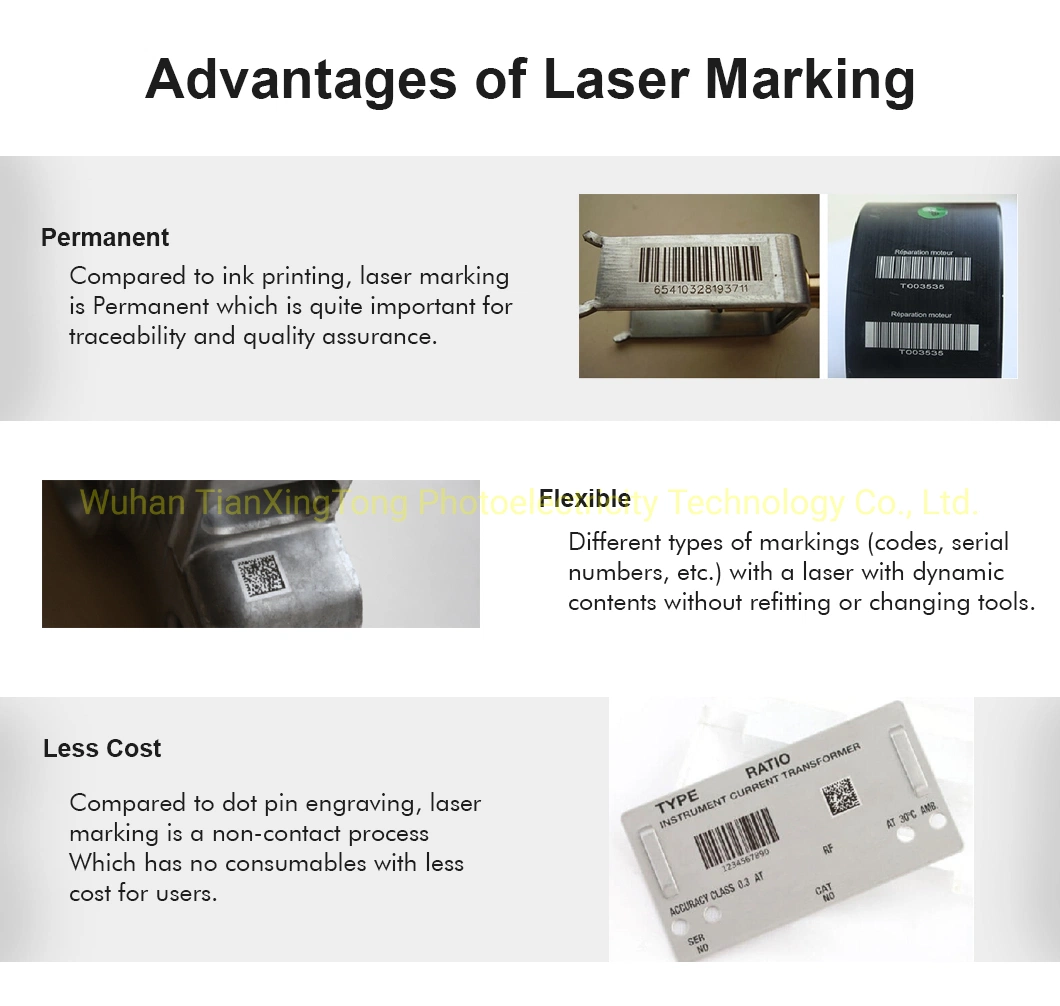 Pet Plastic Bottles PVC Pipes Cable Laser Printer Online 20W 30W 60W CO2 Flying Laser Marking Machine