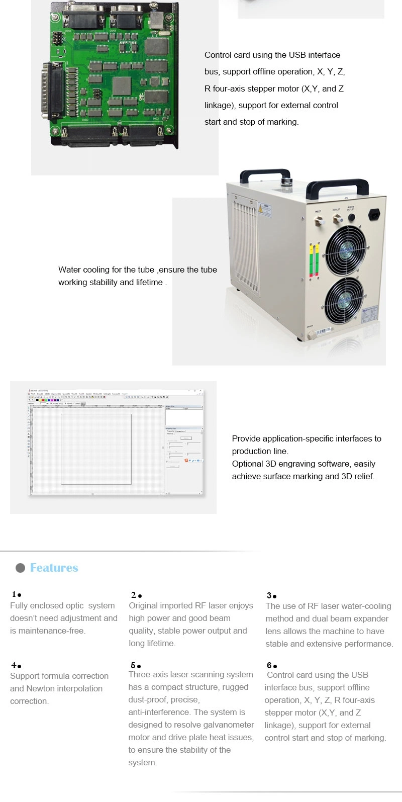 CNC CO2 3D Dynamic Laser Marking Machine Price