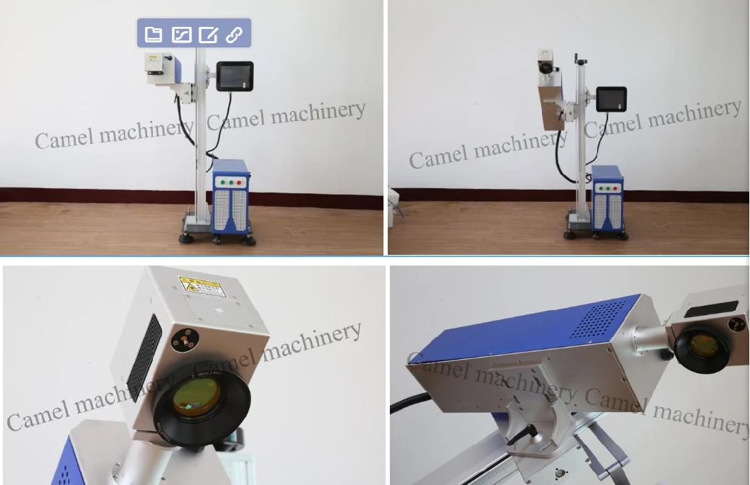 Fiber CO2 UV Flying Laser Marking Machine for PVC Pipe/ Plastic Profile