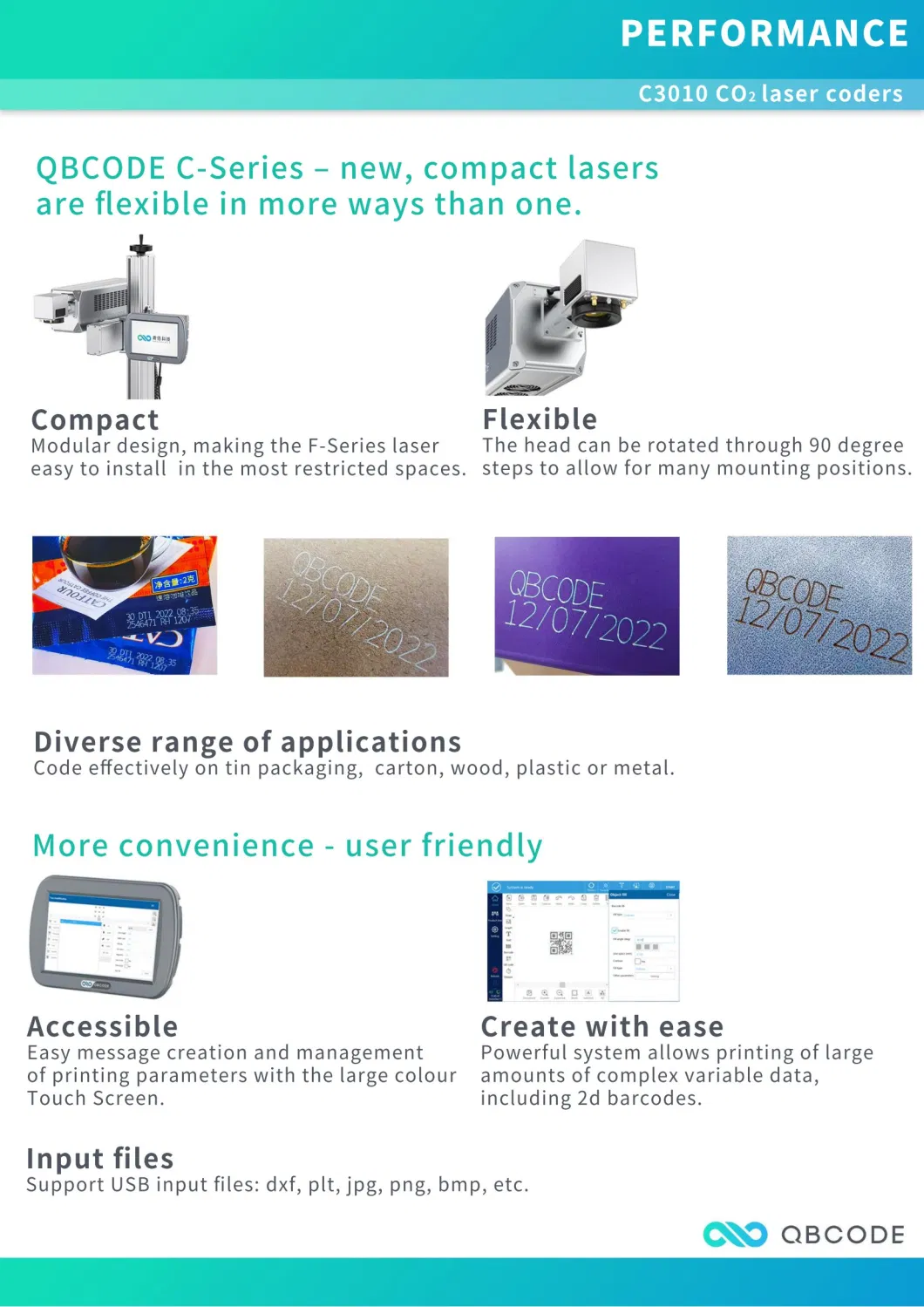 Qbcode C-Series CO2 Laser Marking Machine for Metal China Manufacturer with CE