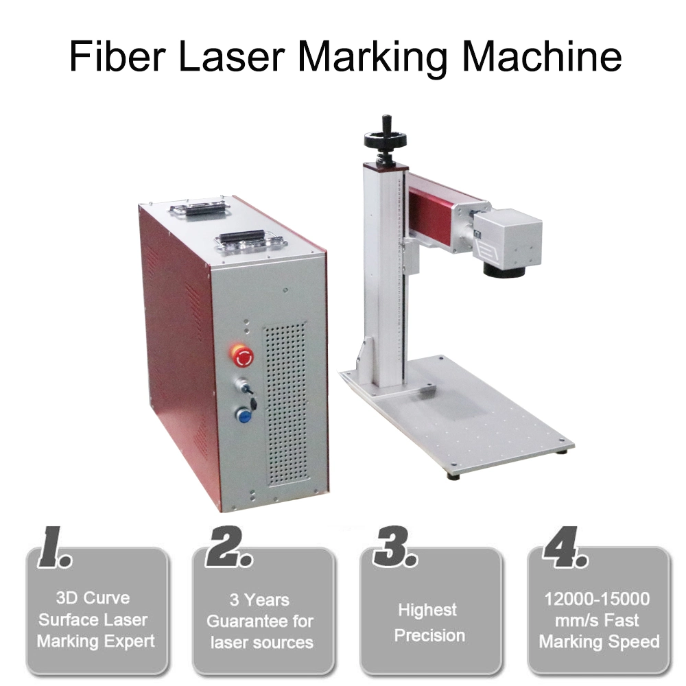 100W 150W Raycus 3D CO2 Fiber Ring Jewellery Fiber Laser Marking/Engraver/Cutter/Marker/Printing/Cutting Machine CE FDA Standard Laser Engraving