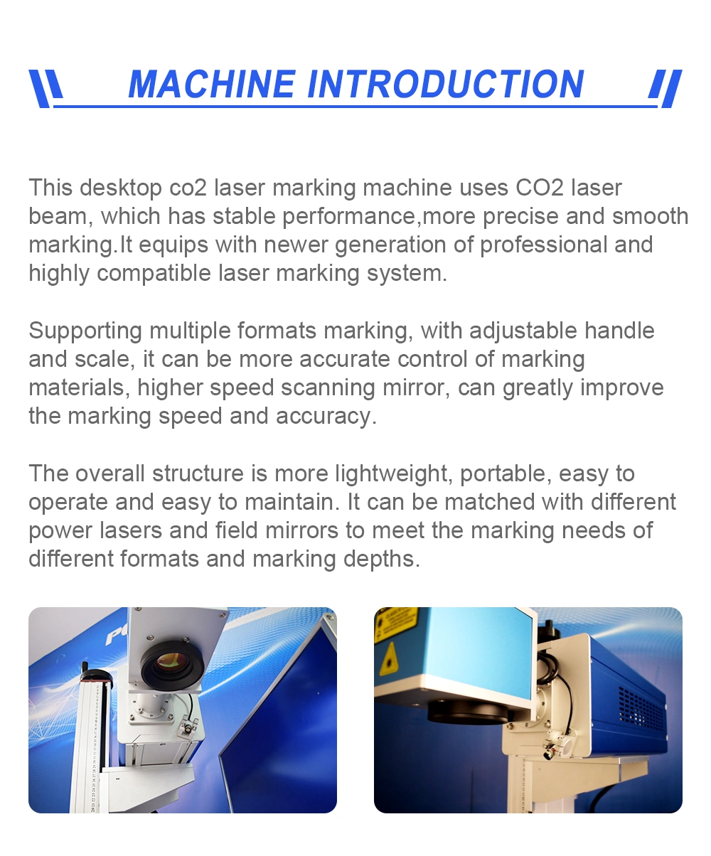 30W 60W Nonmetallic Materials Desktop Split CO2 Laser Marking Machine