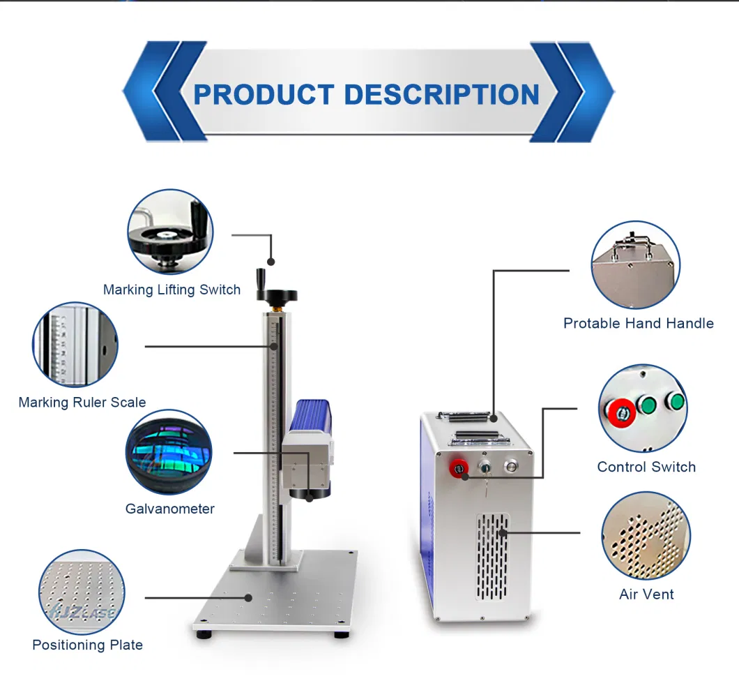 Portable CO2 Laser Marking Machine Raycus 30W 60W Engraving Machine