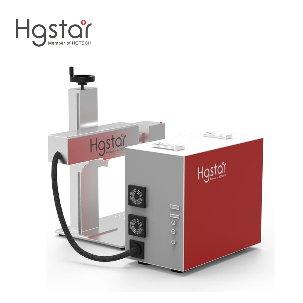 Hgstar Portable Customized Mini Handheld 20W 30W 50W 60W 70W 100W CO2 UV Fiber Laser Marking Machine for Metal Pipe Code Logo Steel Sheet Plate Metal