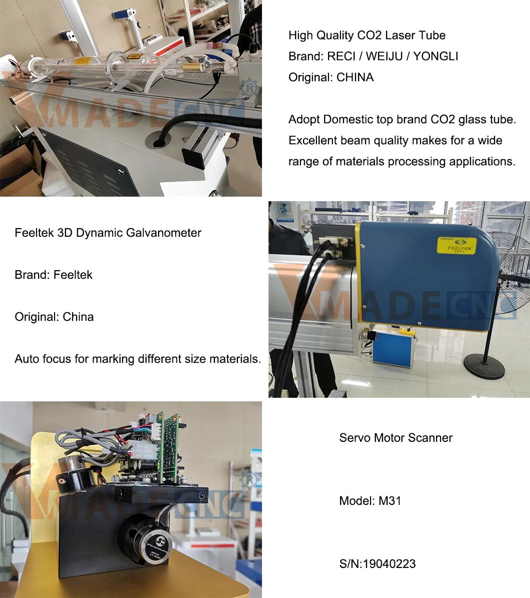 CO2 Large Scale Scanning 3D Dynamic RF Laser Marking Machine