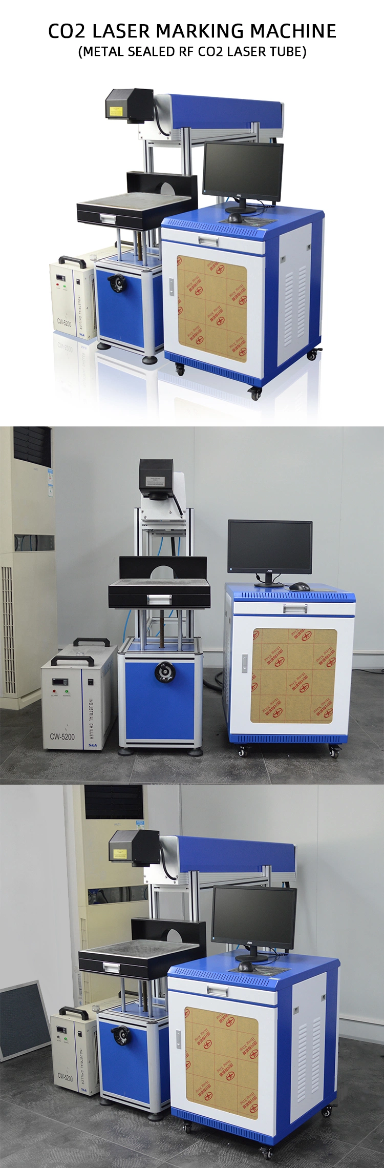 Acrylic Leather CO2 Laser Engraver Adjustable Pulse RF Laser Marking Machine Indian Price