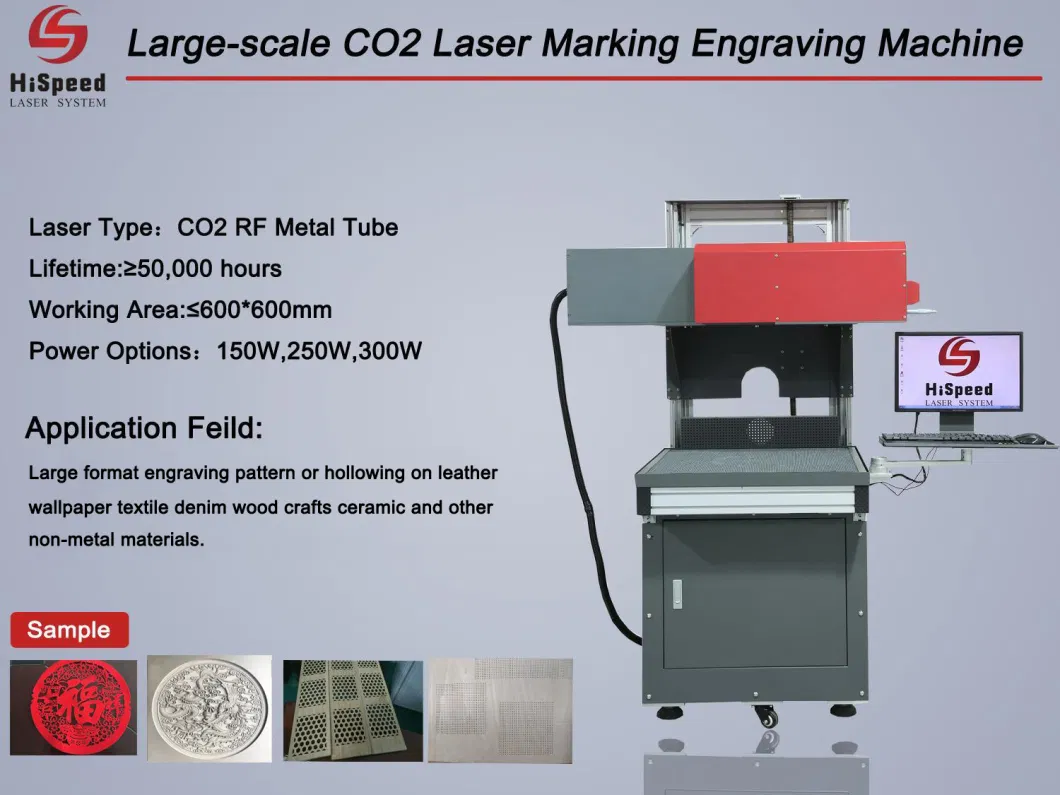 Large Scan Field 3 Axis Dynamic RF CO2 Laser Marking Machine