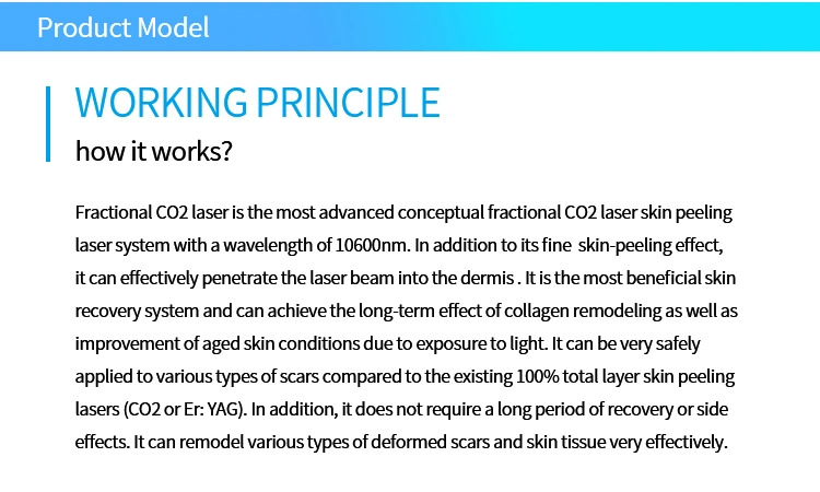 Face a Keloid Scar Pimple Fractional CO2 Laser Stretch Marks Acne Removal Machine