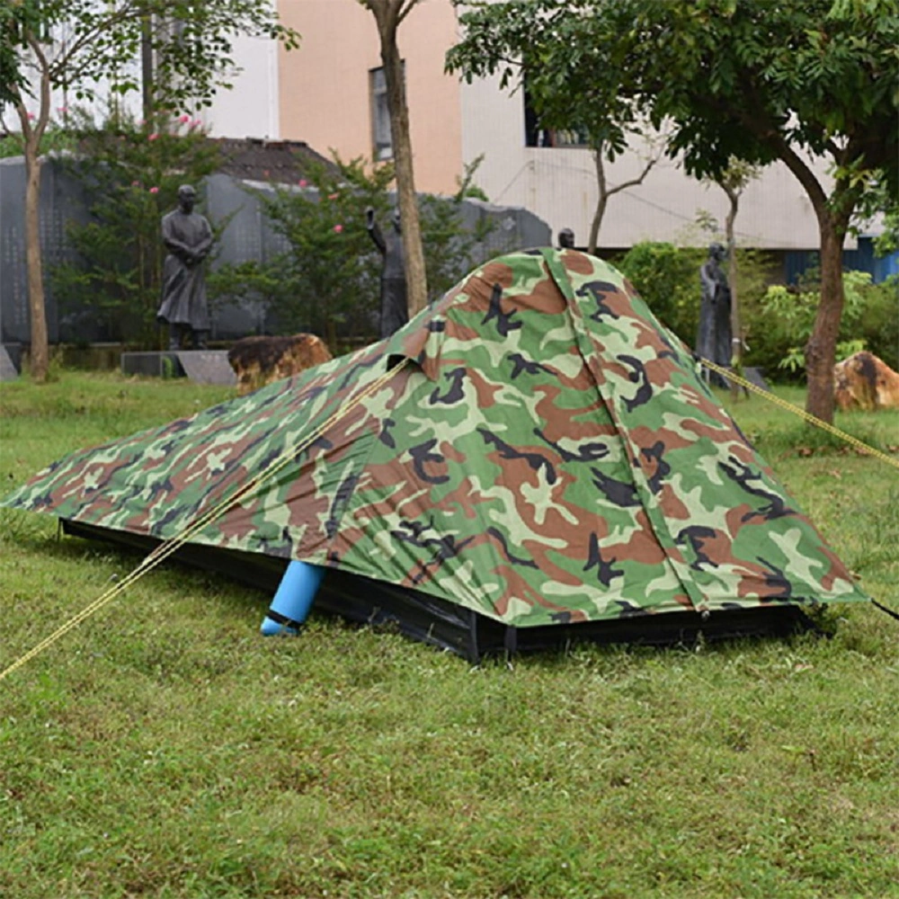 Outdoor Swag Inflatable Camouflage Tent Custom Ultralight Double-Skin Single-Person Tent Fiberglass Structure Compact Size Quick and Easy Set up Wbb18263