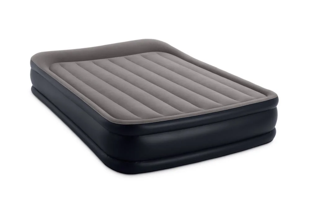 Intex 64136 Airbed Queen Deluxe Pillow Rest Foldable Air Mattress