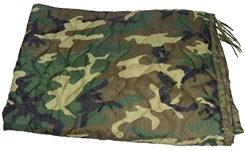 Multicam Poncho Liner Blanket Sleeping Pad Waterproof Zipper Tactical Woobie Blanket