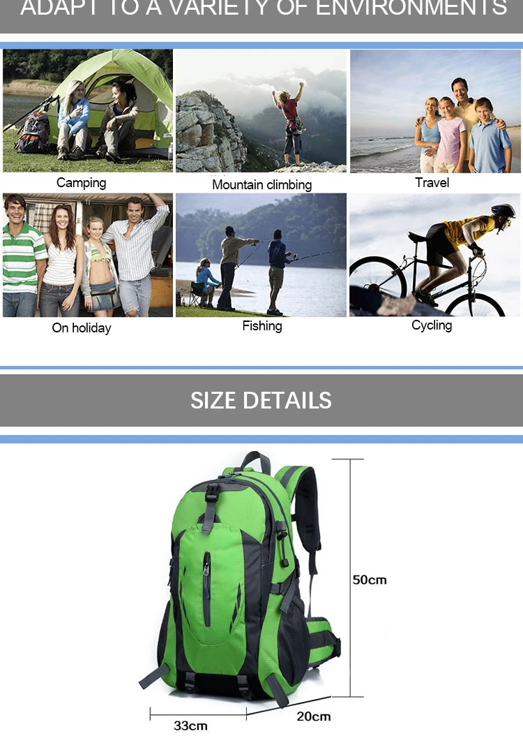 Custom Logo Anti Theft Large Capacity 40L Unisex-Adult Recruit Backpack School Bag Travel Oxygen Backpack Wholesale