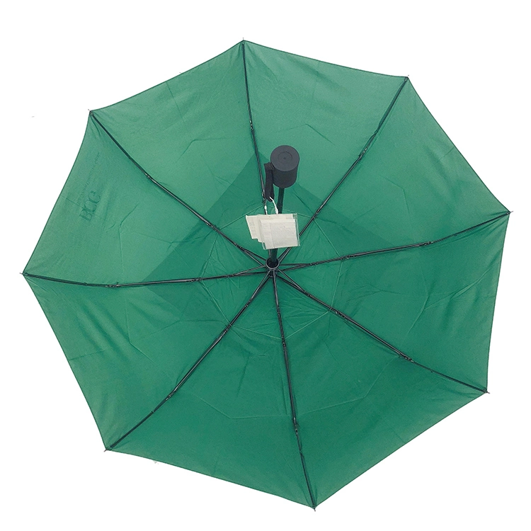 High Quality Promotion Double Canpoy Windproof Vented Automatic 3 Fold Outdoor Umbrella for Camping