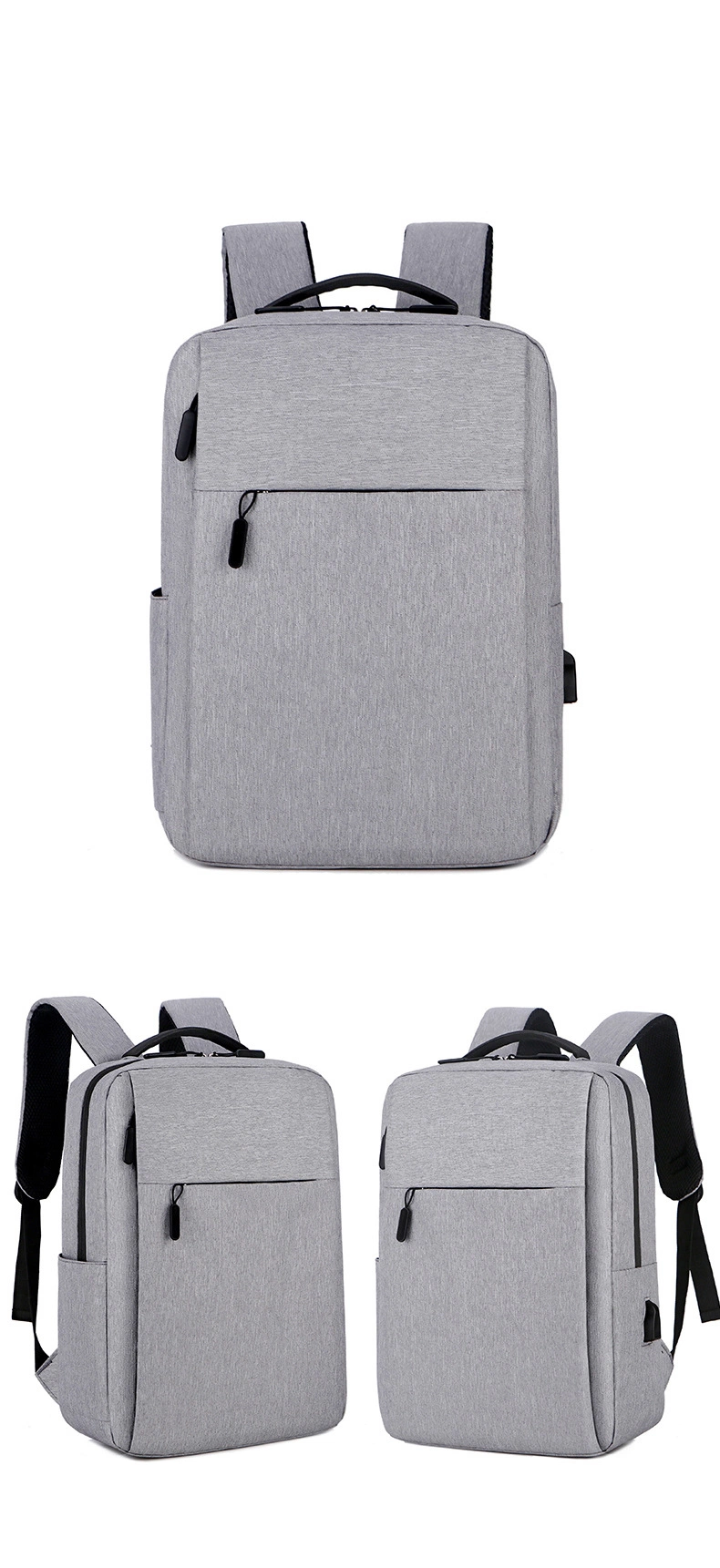 China Supplier Water Resistant Backpack with USB Charging Port Multi-Function School Backpack