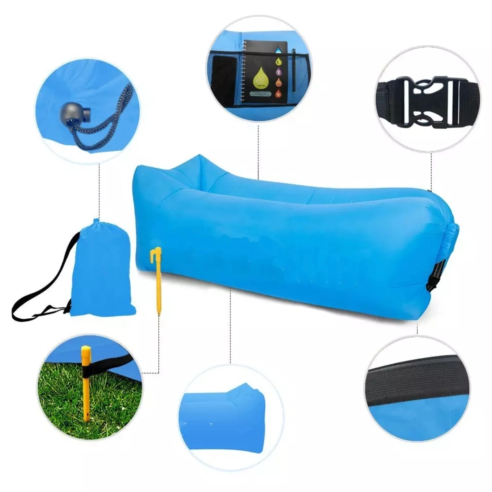 Custom Portable Outdoor Camping Beach Bed Air Sofa High Quality Inflatable Couch Lounger Lazy Bag Air Sofa for Beach Sleeping Bag