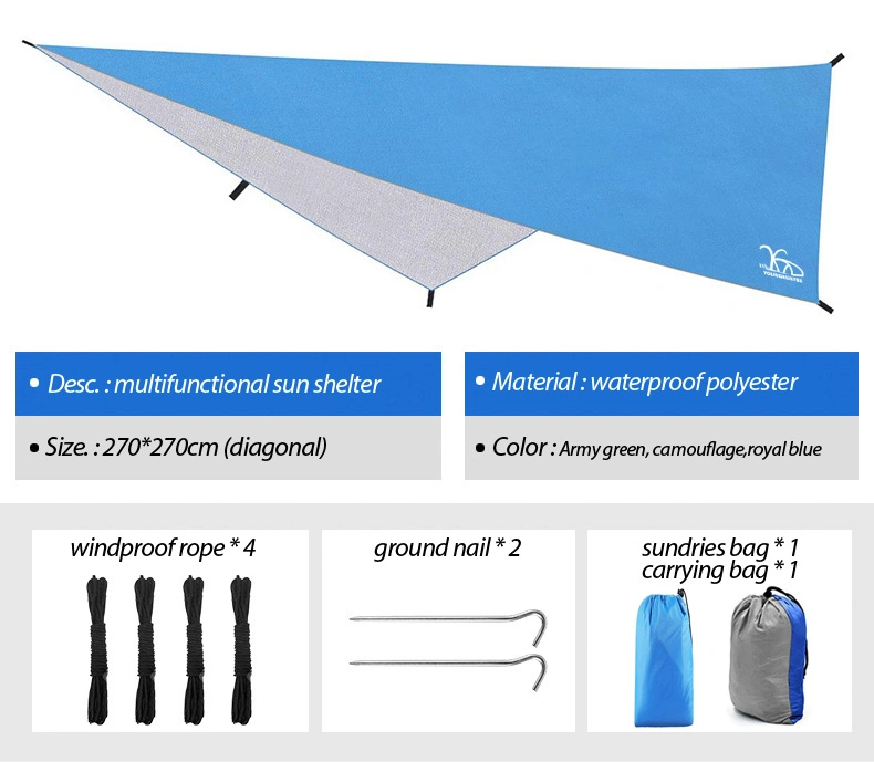 New Outdoor Camping Waterproof Sunshade Mosquito Net Aerial Swing Hammock Bed Canopy for Adults