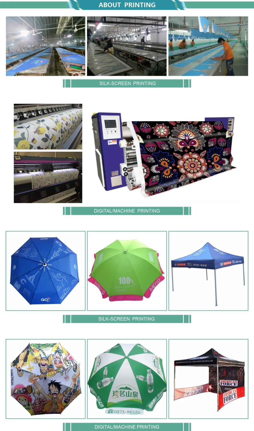 Wholesale Colorful Parasols Customized Sun Umbrella Outdoor Beach Umbrella