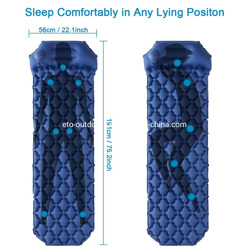 Automatic Self-Inflatable Foldable Outdoor Camping Cushion Mat TPU Air Mattress with Pillow