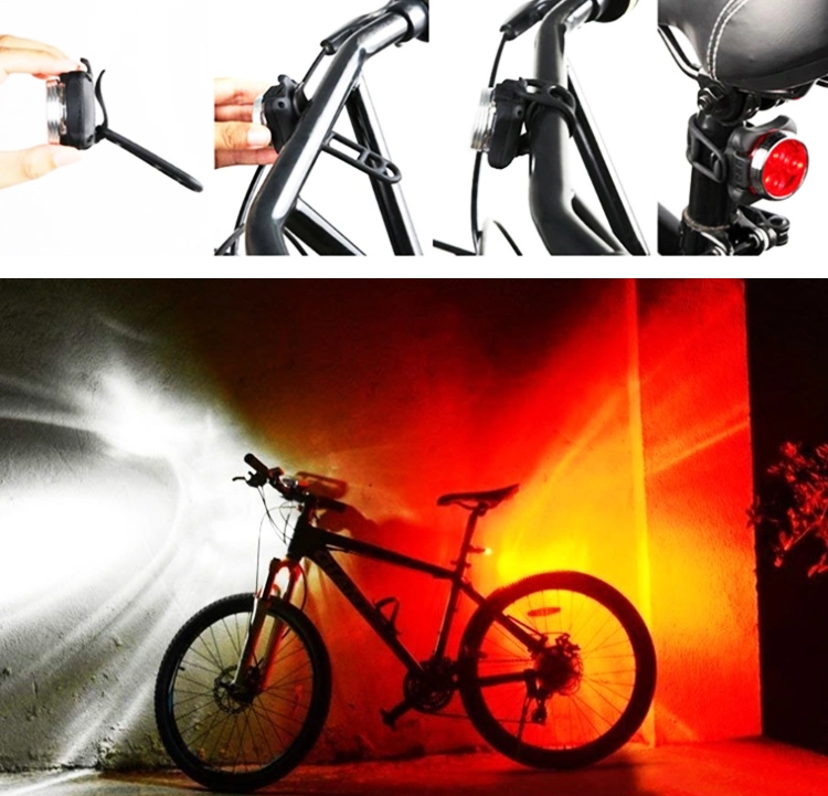 Bike Light Set, USB Rechargeable LED Bicycle Lights Waterproof Bike Headlight and Taillight Bike Accessories