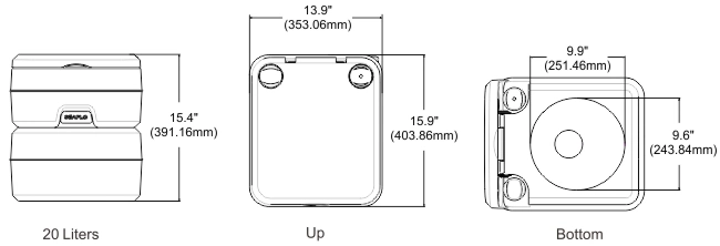 Seaflo 20L Portable Toilet Price Portable Caravan Accessory