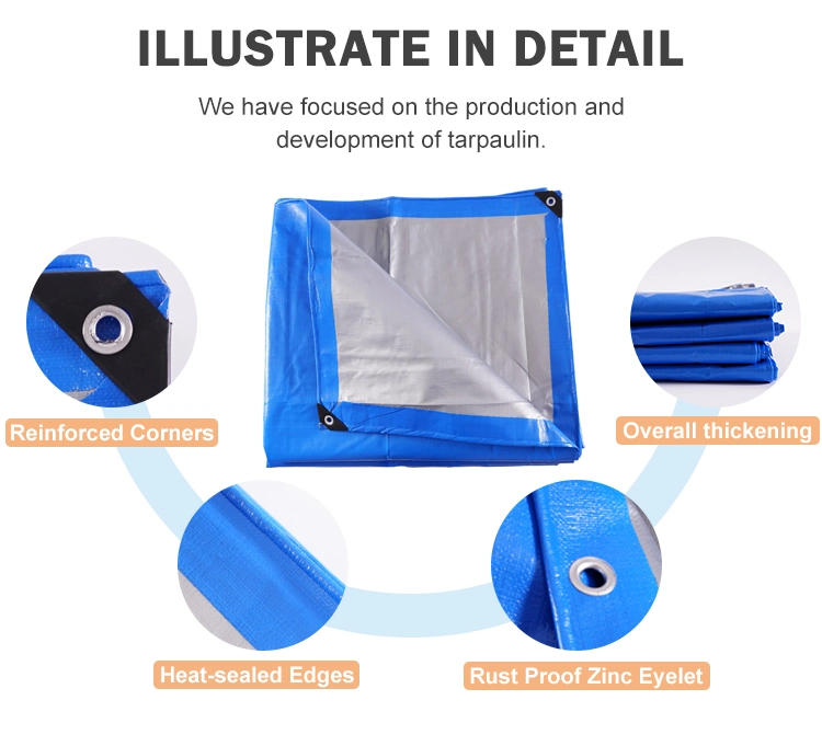 Durable Waterproof Drawstring PE Tarpaulin Leaf Poly Tarp