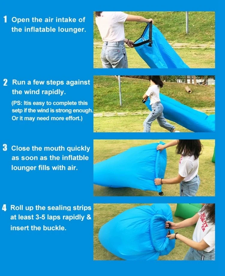 Outdoor Folding Fast Lazy Sofa Lay Bed Inflatable Lounger Air Sofa Chair