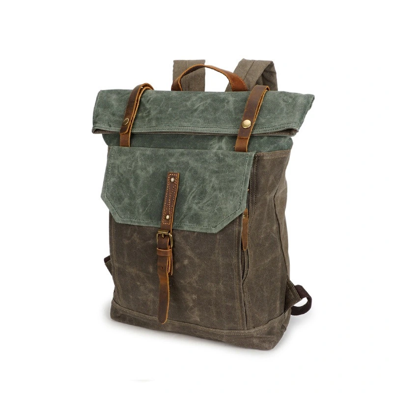 Designer Stylish Waterproof Waxed Canvas Travelling Backpack RS-02265