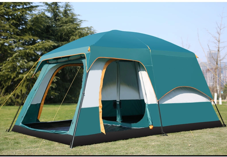 6-12 People Luxurious Double Layer Waterproof Inflatable Family Outdoor Beach Camping Tent