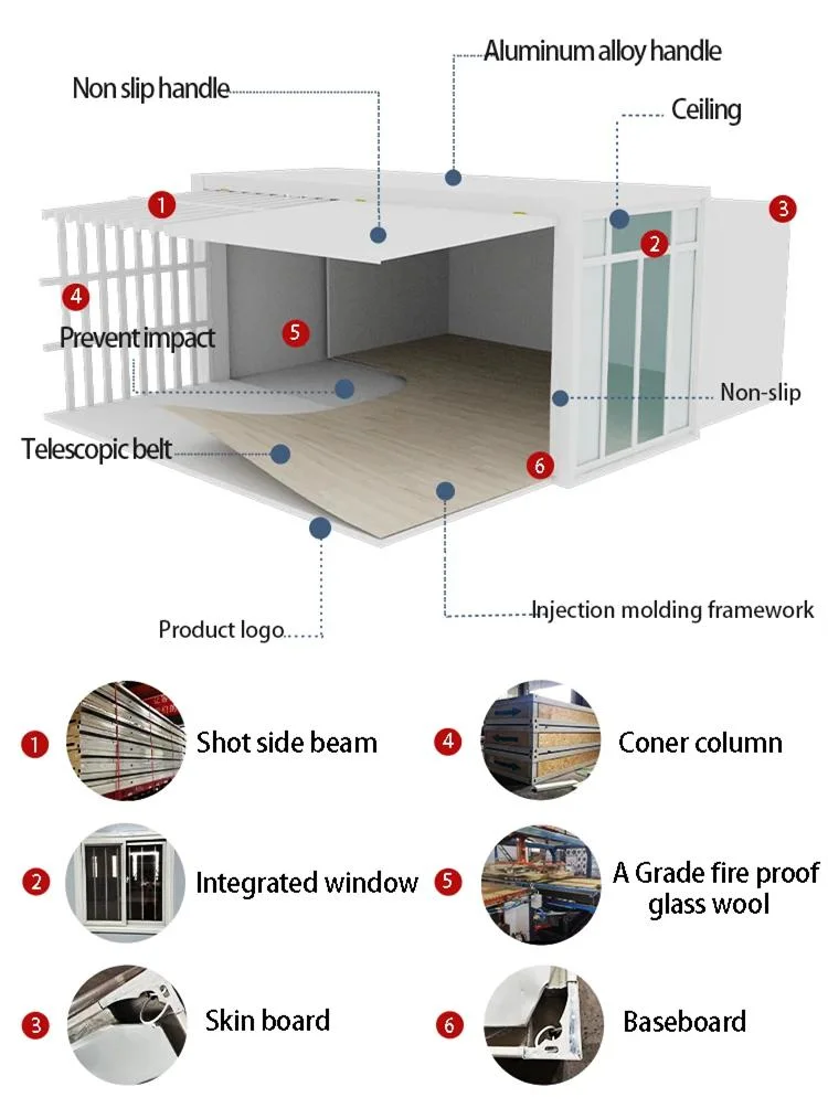 Prefabricated 20FT 40FT Foldable Portable Modular Tiny House Camps