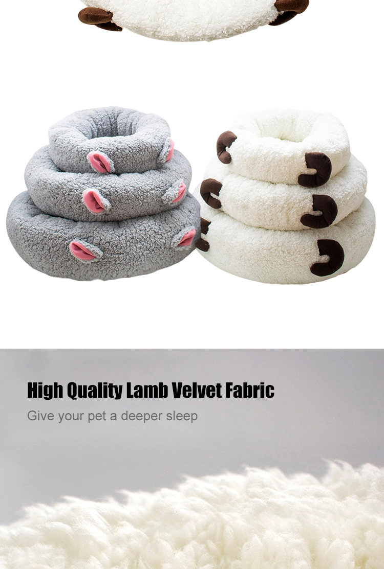 Cute Creative Autumn and Winter New Round Lamb Down Pet Cat Blanket