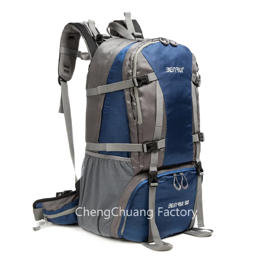 Hot Sale 40L 50L Hiking Trekking Hunting Travel Backpack Mountaineer Bag Outdoor Camping Daypack