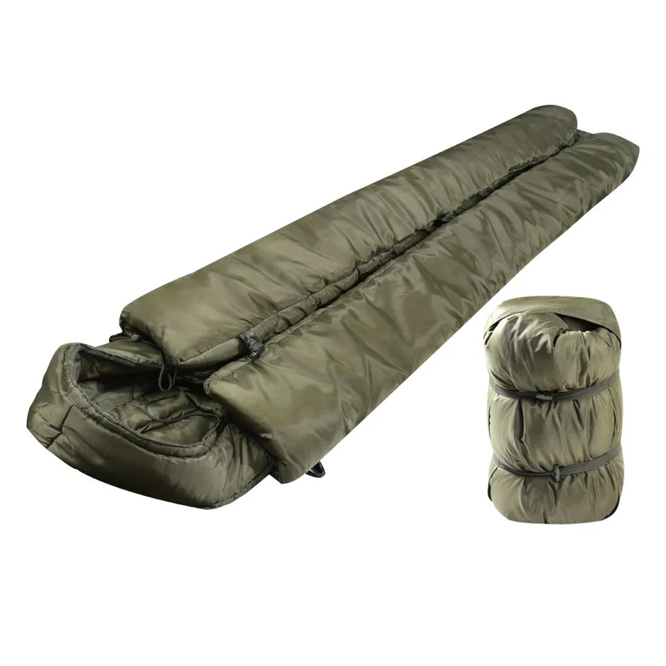 Outdoor Camping Waterproof 210t Lightweight Camping Green Combat Training Tactical Sleeping Bag