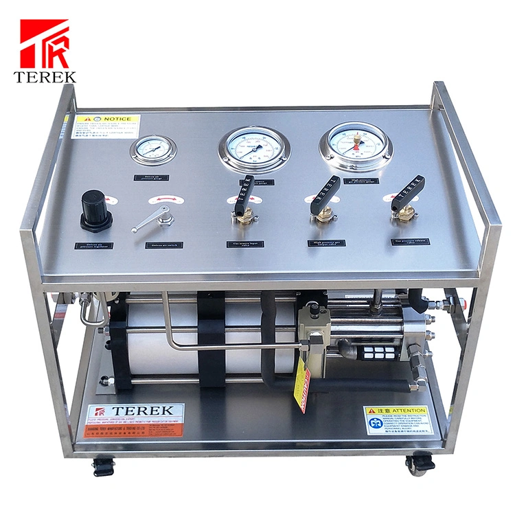 Pneumatic Pressure Pump Double Drive Control Gas Ultrahigh Pressurization Test Bed