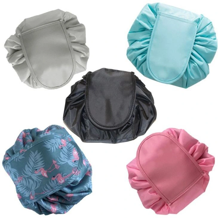 Drawstring Lazy Polyester Cosmetic Bag