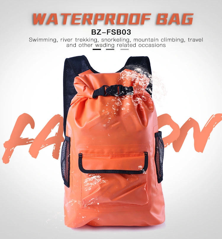 Roll Top Travel Camping Waterproof Drybag Men Dry Backpack Inflatable Boating Backpacks
