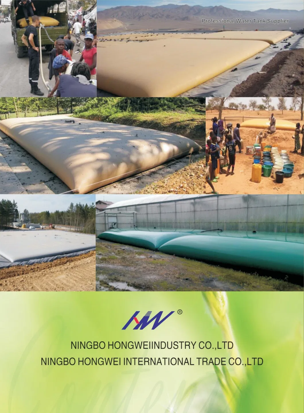 PVC Tarpaulin Water Tank, Inflatable Flexible Bladder, Water Storage Bag