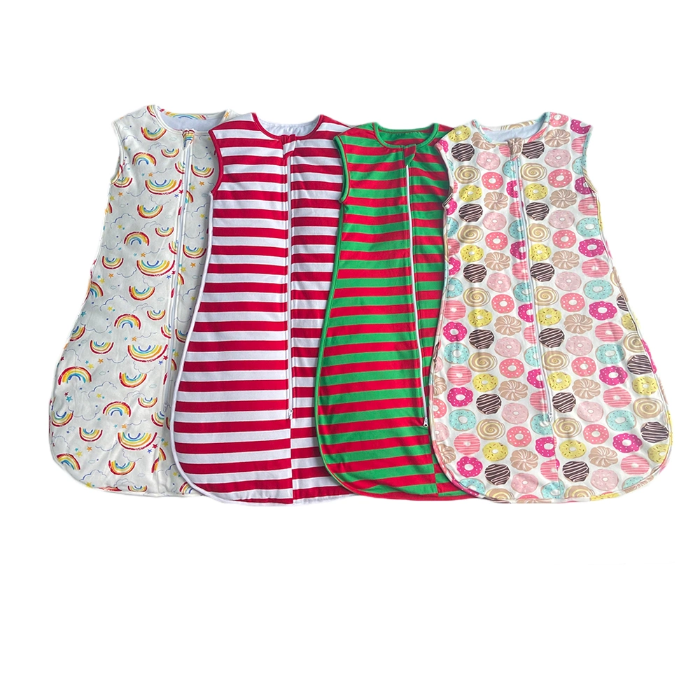 Zipper Baby Sleeping Bag 1 Tog 1.5 Tog 2.5 Tog Baby Sleeping Sack Unisex Cotton Wearable Blanket Sleep Sack Bag